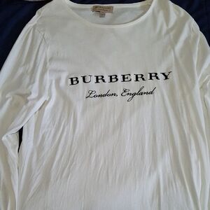 Burberry White Long Sleeve Shirt